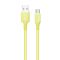 Кабель ColorWay USB - USB Type-C (M/M), soft silicone, 2.4 А, 1 м, Yellow (CW-CBUC043-Y)