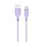 Кабель ColorWay USB - USB Type-C (M/M), soft silicone, 2.4 А, 1 м, Purple (CW-CBUC044-PU)