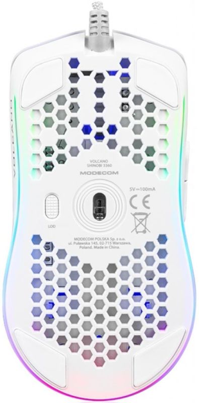 Миша Modecom Volcano Shinobi 3360 White (M-MC-SHINOBI-3360-200)