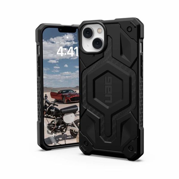 Чохол-накладка Urban Armor Gear Monarch Pro Magsafe для Apple iPhone 14 Plus/15 Plus Kevlar Black (114029113940)