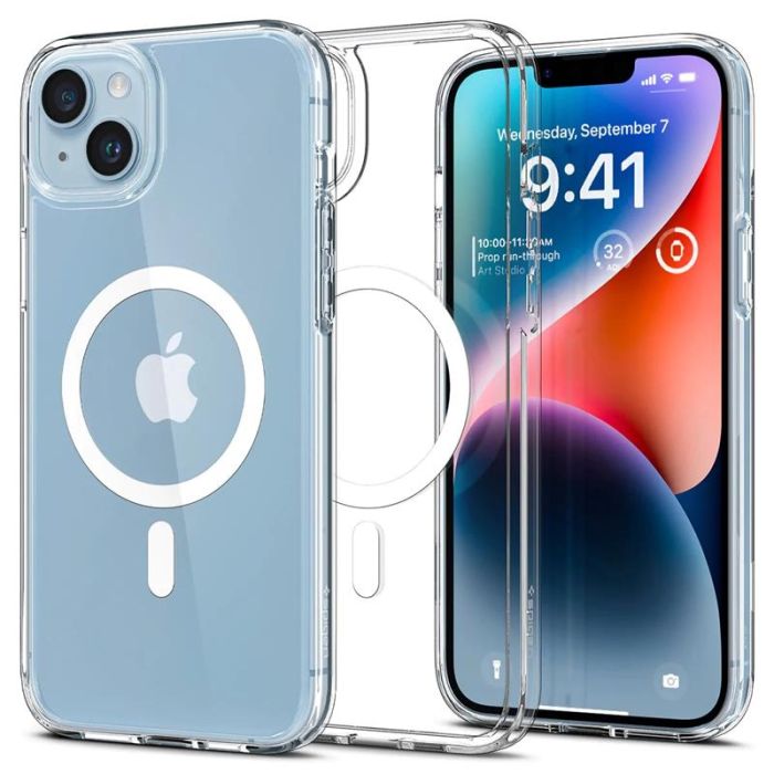 Чохол-накладка Spigen Ultra Hybrid MagFit для Apple iPhone 14 White (ACS05048)