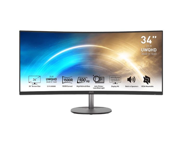 Монітор MSI 34" PRO MP341CQ VA Black Curved