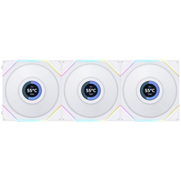 Вентилятор Lian Li TLLCD 120-3, White Cooler (G99.12TLLCD3W.00)