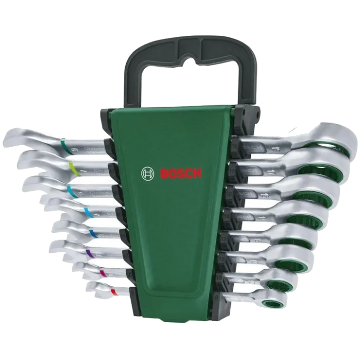 Bosch (1600A027PS) з тріскачкою 8 шт Набір ключів комбінованих