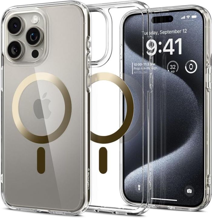 Чохол-накладка Spigen Ultra Hybrid MagFit для Apple iPhone 15 Pro Gold (ACS06718)