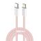Кабель ColorWay Lightning + USB Type-C (M/M), 3.0 А, 1 м, Pink (CW-CBPDCL061-P)