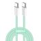 Кабель ColorWay USB Type-C + USB Type-C (M/M), 3.0 А, 1 м, Green (CW-CBPDCC061-G)