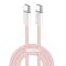 Кабель ColorWay USB Type-C + USB Type-C (M/M), 3.0 А, 1 м, Pink (CW-CBPDCC061-P)