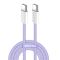 Кабель ColorWay USB Type-C + USB Type-C (M/M), 3.0 А, 1 м, Purple (CW-CBPDCC061-PU)