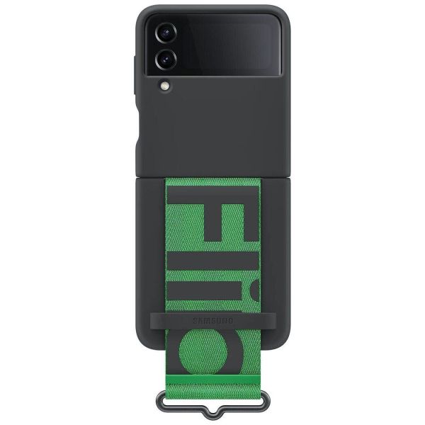 Чохол-накладка Samsung Silicone Cover with Strap для Samsung Galaxy Flip 4 SM-F721 Black (EF-GF721TBEGUA)