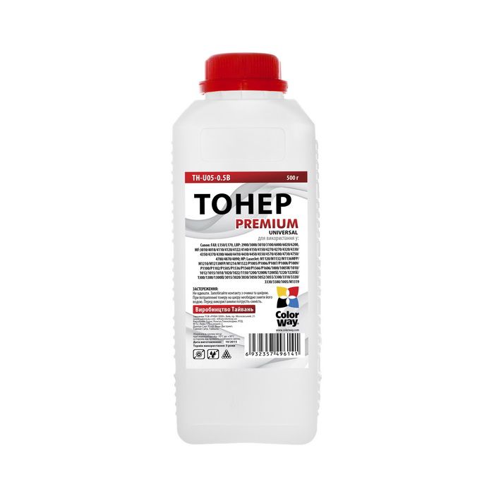 Тонер ColorWay (TH-U05-0.5B) HP LJ P1005/1102/1010/2035 Premium Universal 500 г