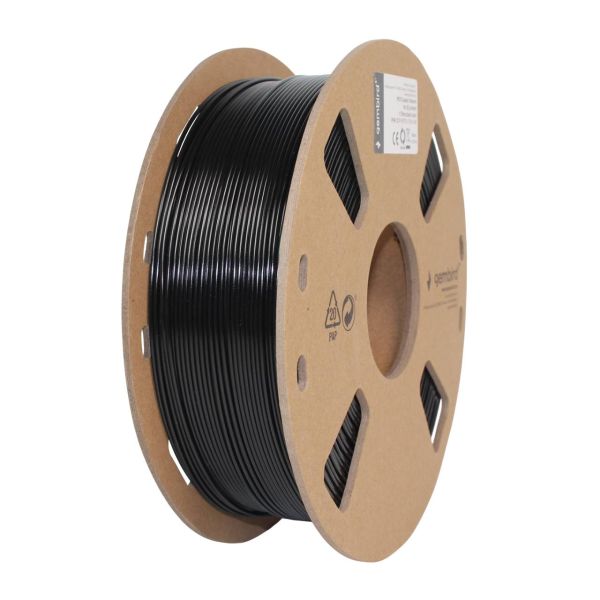 Філамент пластик Gembird для 3D-принтера 3DP-PETG 1.75 мм 1 кг, чорний (3DP-PETG1.75-01-BK)