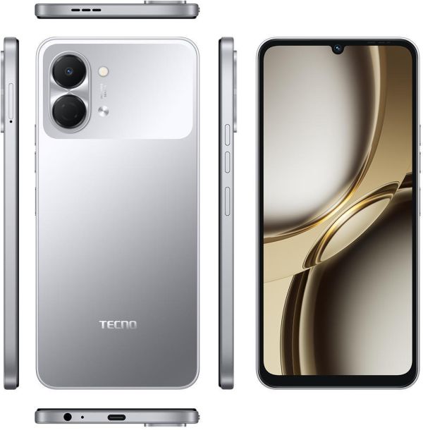 Смартфон Tecno Spark Go 3 (KN3) 4/64GB Titanium Grey (4894947105289)