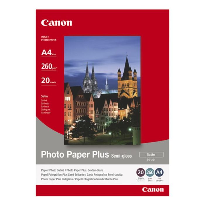 Фотопапір CANON (SG-201) Photo Paper Plus полуглянсовий 260г/м2 А4 20арк. (1686B021)