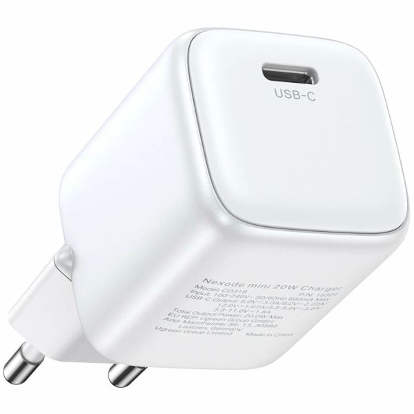 Зарядний пристрій Ugreen X512 1xUSB 20W (USB-C) White (55554)