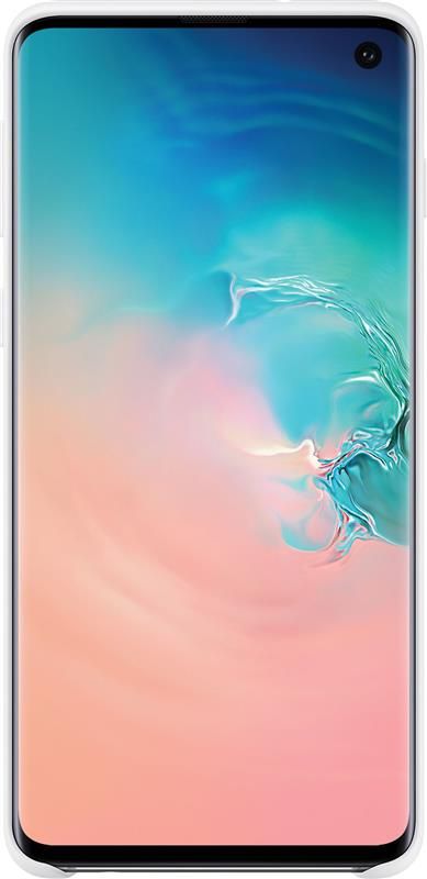 Чохол-накладка Samsung Silicone Cover для Samsung Galaxy S10 SM-G973 White (EF-PG973TWEGRU)