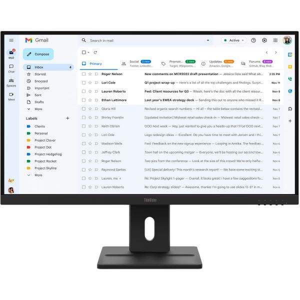 Монітор Lenovo 27" ThinkVision E27-40 (64BCMAT4EU) IPS Black 100Hz