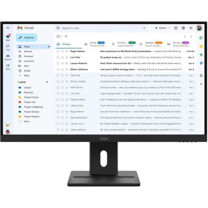 Монітор Lenovo 27" ThinkVision E27-40 (64BCMAT4EU) IPS Black 100Hz