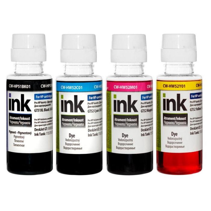 Комплект чорнил ColorWay HP Ink Tank 115/315/415 BK/С/M/Y (ColorWay-HP51/HW52SET01) 4*100мл