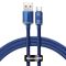 Кабель Baseus Crystal Shine USB - USB Type-C (M/M), 100W, 1.2 м Blue (6932172602819)