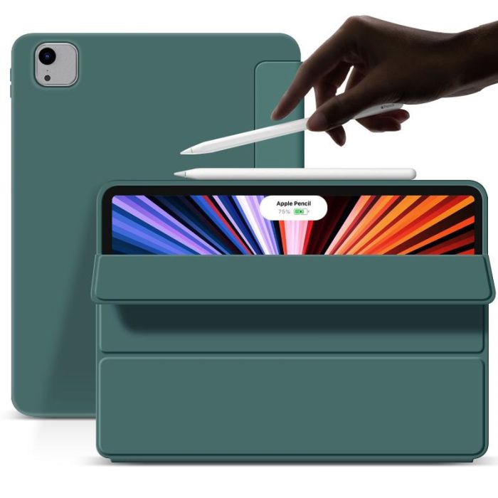 Чохол BeCover Tri Fold Soft TPU Silicone для Apple iPad Air 13" M2 2024 Dark Green (711470)