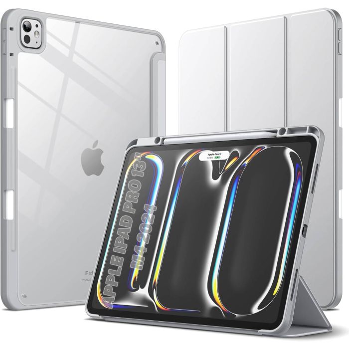 Чохол-книжка BeCover Soft Edge TPU з кріпленням Apple Pencil для Apple iPad Pro 13" M4 2024 Gray (711718)