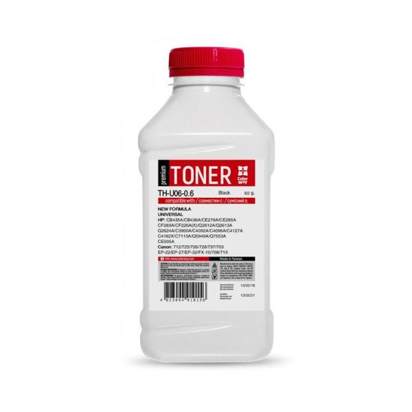 Тонер ColorWay (TH-U06-0.6) HP LJ 1005/2035/1010/M402/426 Premium, 60г