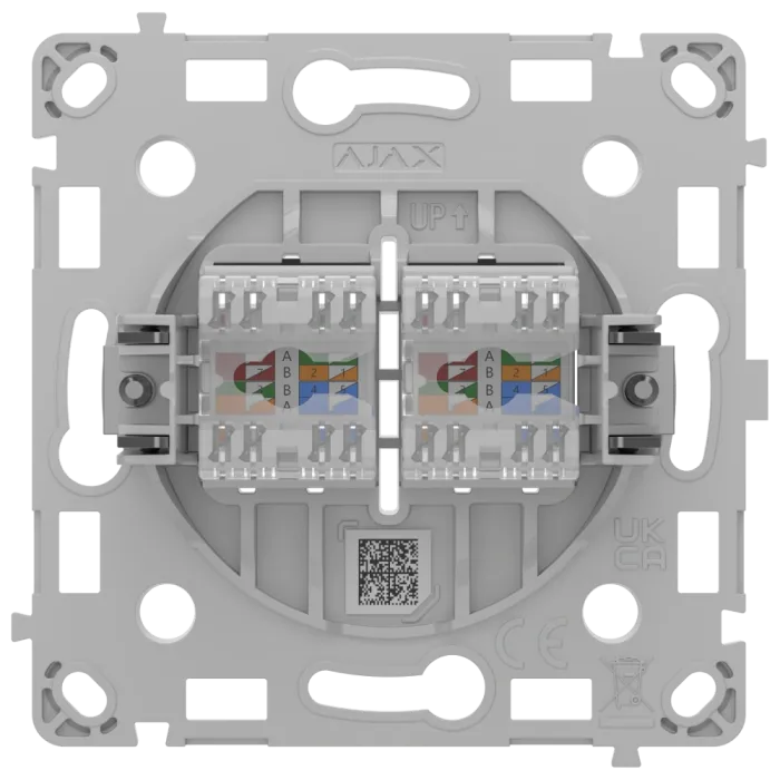 Ajax OutletCore (LAN) vertical black Механізм інтернет розетки