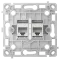 Ajax OutletCore (LAN) vertical white Механізм інтернет розетки