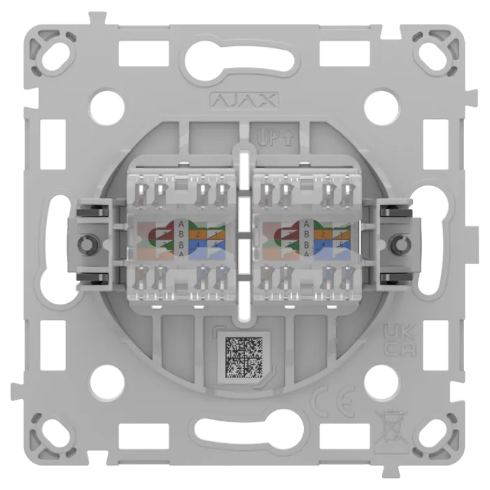 Ajax OutletCore (LAN) vertical white Механізм інтернет розетки