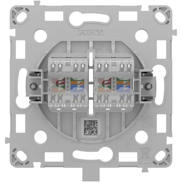 Ajax OutletCore (LAN) white Механізм інтернет розетки