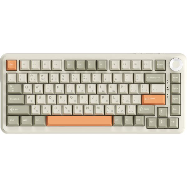 Клавіатура бездротова Ajazz AK820 Max Flying Fish Switch Retro Colour (AK820MAX-FF-R)