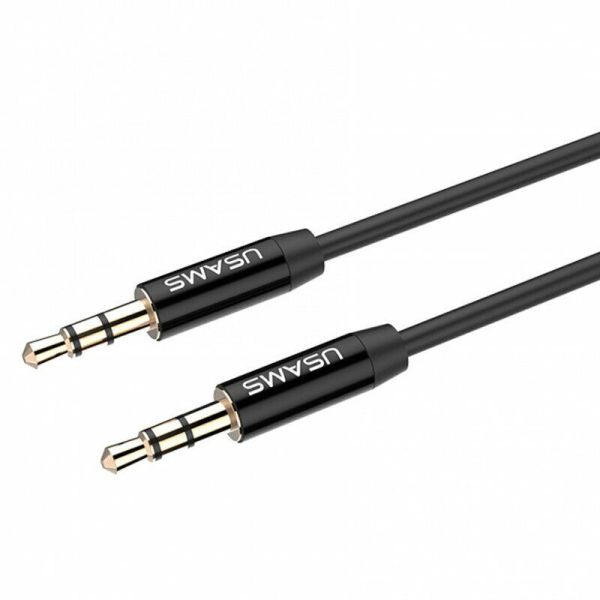 Аудіо-кабель Usams YP-01 3.5 мм - 3.5 мм (M/M), 1 м, Black (YP101)