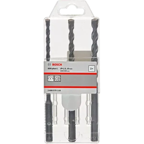 Bosch SDS plus-1 6/8/10x160мм Набір бурів по бетону
