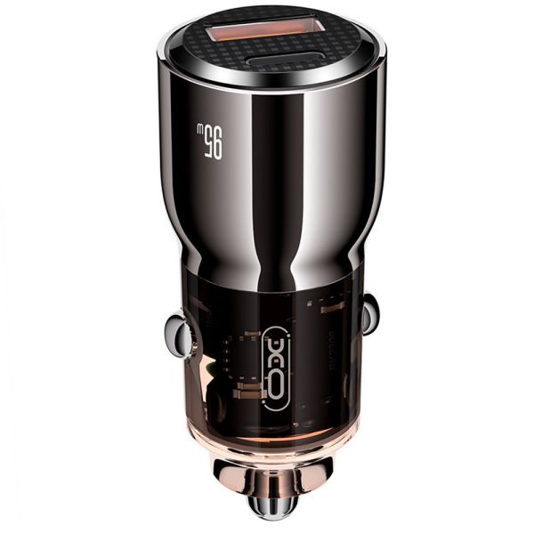 Автомобільний зарядний пристрій XO CC58 (USB, USB-C, 3.25A) 95W Dark Grey