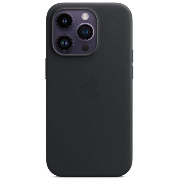 Чохол-накладка Apple Leather Case with MagSafe для Apple iPhone 14 Pro Midnight (MPPG3)