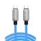 Кабель Cabletime USB Type-C - USB Type-C (M/M) PD 240W, 2 м, Blue (CU05L)