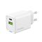 Мережевий зарядний пристрій ColorWay GaN Mini 45W PD Port PPS USB (Type-C PD + USB QC4.0) White (CW-CHS060PD-WT)