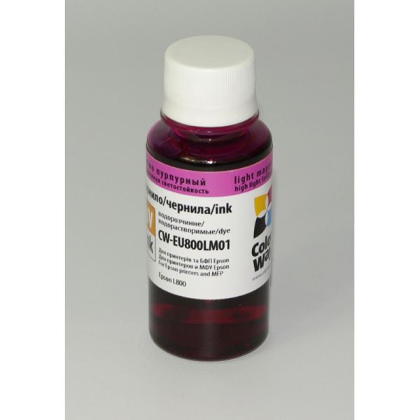 Чорнило свiтлостiйке ColorWay Epson L800 (Light Magenta) (ColorWay-EU800LM01) 100мл