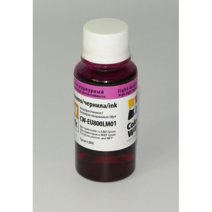 Чорнило свiтлостiйке ColorWay Epson L800 (Light Magenta) (ColorWay-EU800LM01) 100мл