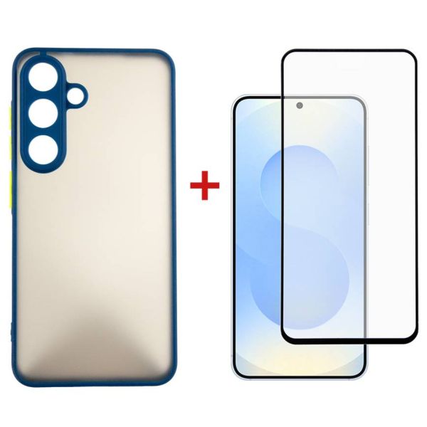Чохол-накладка Dengos Matt для Samsung Galaxy S25 SM-S931 Blue (DG-KM-142) + захисне скло