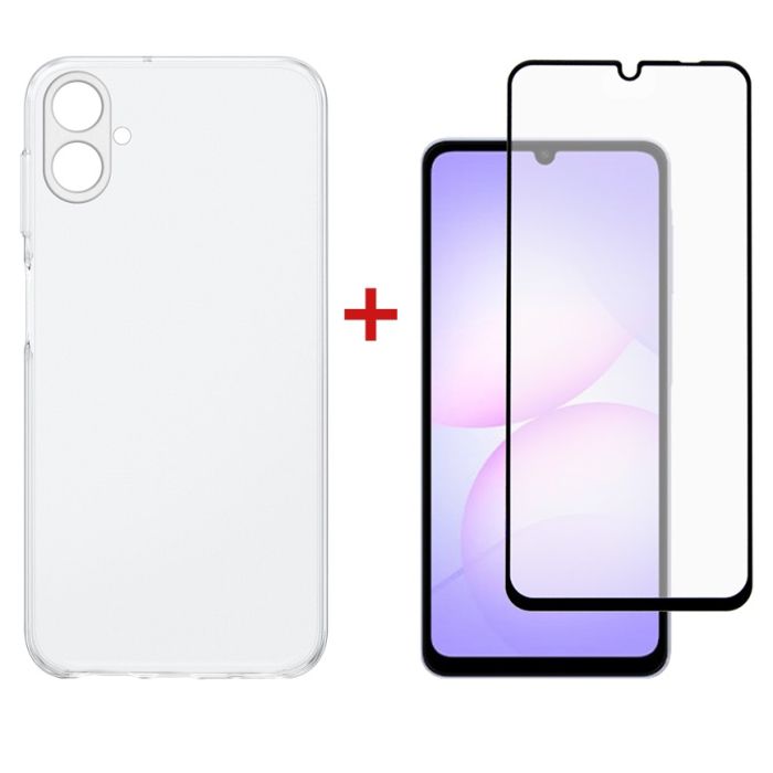 Чохол-накладка Dengos Soft для Samsung Galaxy A07 SM-A075 Clear (DG-KM-170) + захисне скло