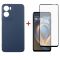 Чохол-накладка Dengos Carbon для Motorola Moto G05 Blue (DG-KM-179) + захисне скло