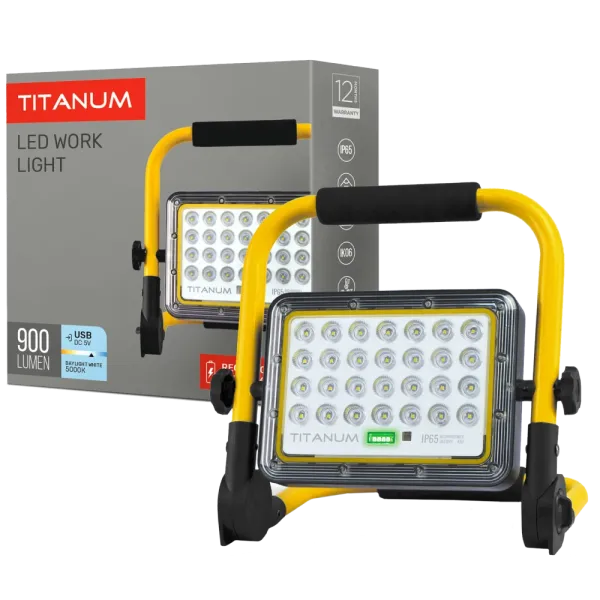 TITANUM TL-FA-105 LED прожектор акумуляторний IP65 20W 900Lm 5000K