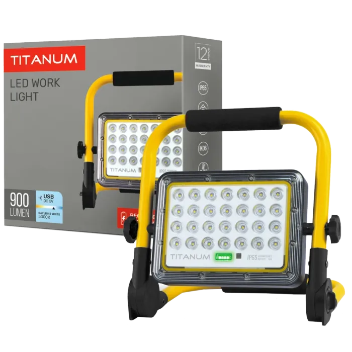 TITANUM TL-FA-105 LED прожектор акумуляторний IP65 20W 900Lm 5000K