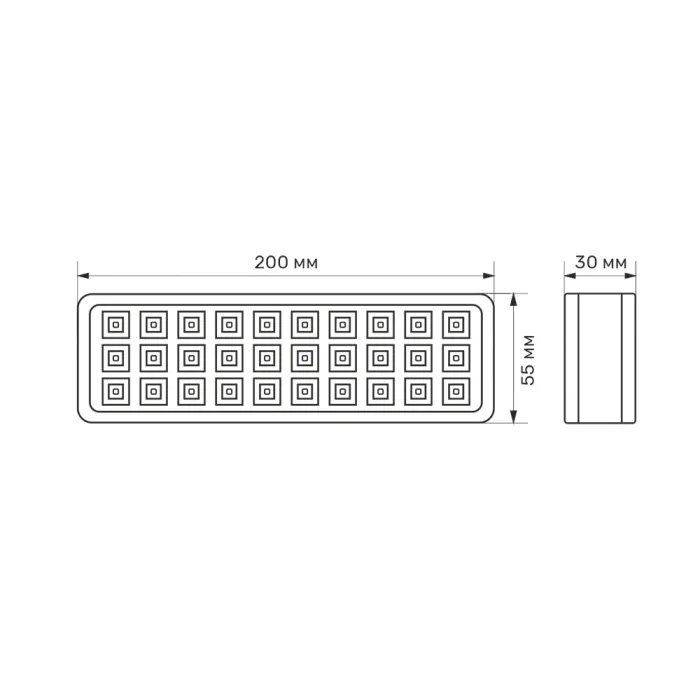 TITANUM TL-EM1106 LED світильник аварійний 30 LED 6500K 230V