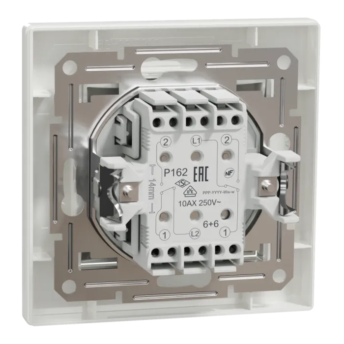 Schneider Electric ASFORA EPH0600121 Вимикач 2-кл. білий прохідний
