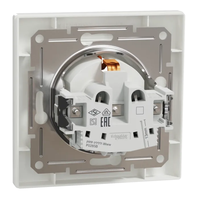 Schneider Electric ASFORA EPH2900221 Розетка одинарна із заземленням і шторкою