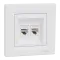 Schneider Electric Asfora EPH4400121 RJ45 5e Розетка комп'ютерна подвійна біла