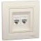 Schneider Electric Asfora EPH4400123 РОЗЕТКА КОМП'ЮТЕРНА RJ45 UTP КАТ. 5Е ПОДВІЙНА